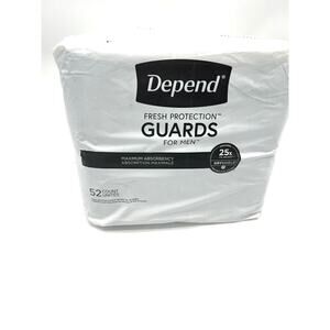 Depend. Incontinence guards  52 count maximum absorbency.
